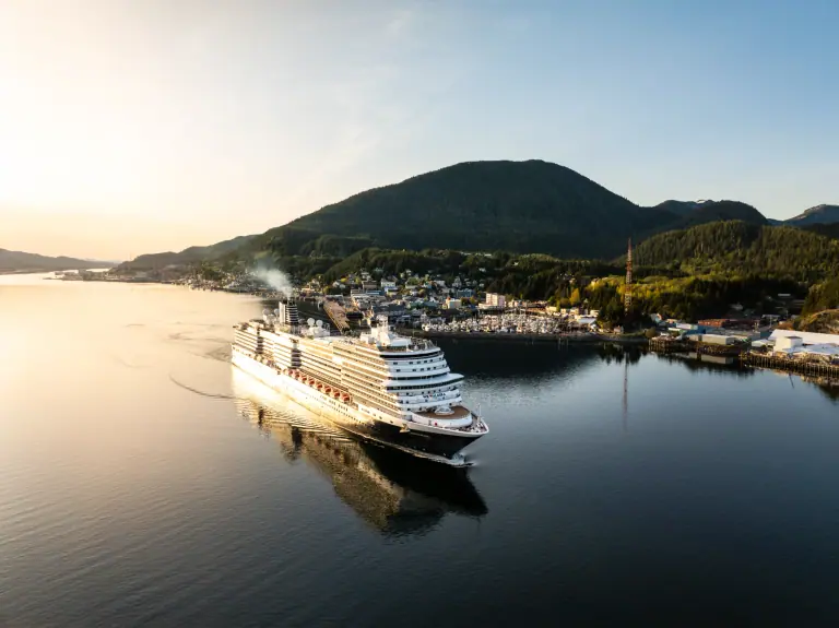 Ketchikan harbor and Alaskan wilderness
